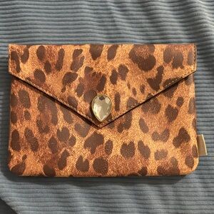 ipsy Brown Leopard Print Clutch